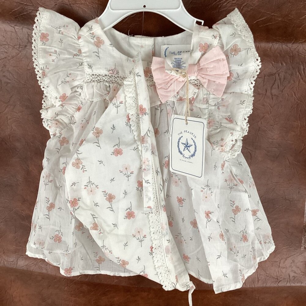 The Prairie By Rachel Ashwell Summer Spring Flower Baby Dress Bonnet 0-3 Mo NWT